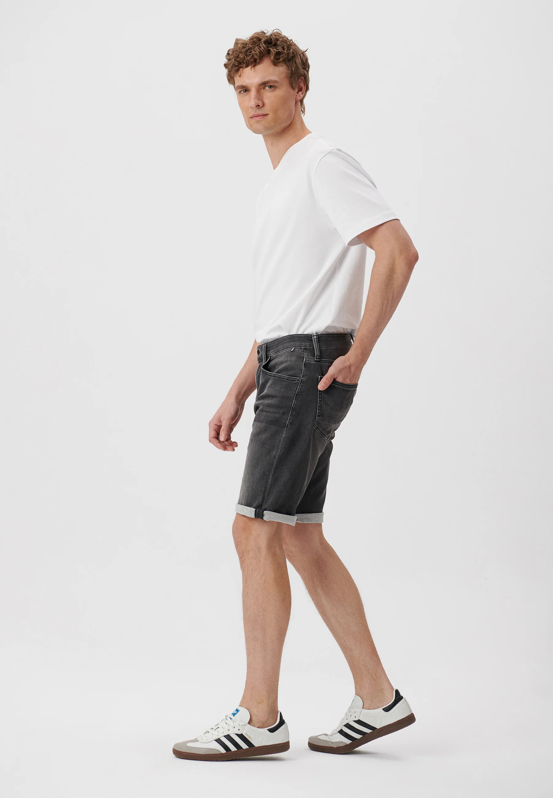 Mavi TIM | Skinny Fit Shorts / Jeansshort in grau 