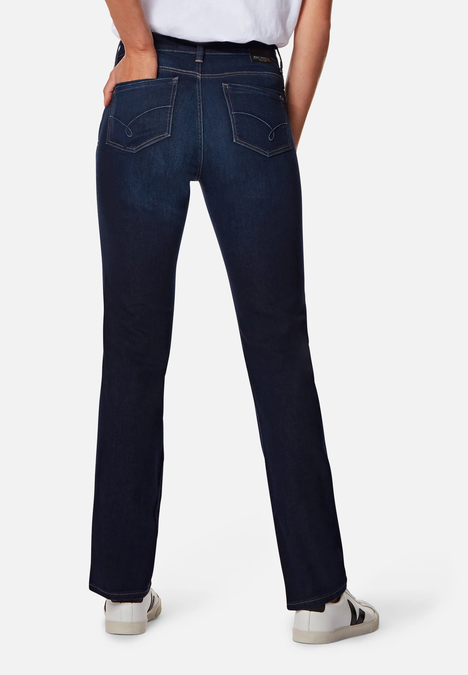 Mavi KENDRA | High-Rise, Straight Leg Pant Super Shape in Deep Uptown Str