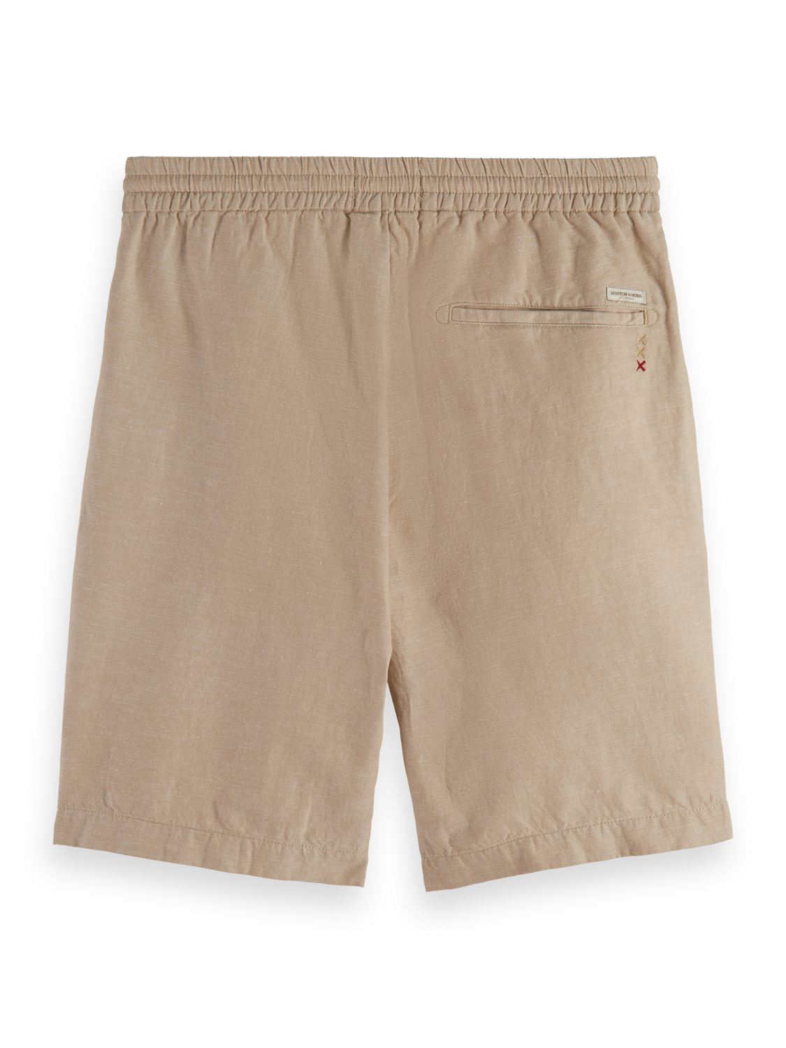 Scotch&Soda FAVE- COTTON/LINEN TWILL BERMUDA in beige Leinen Short 