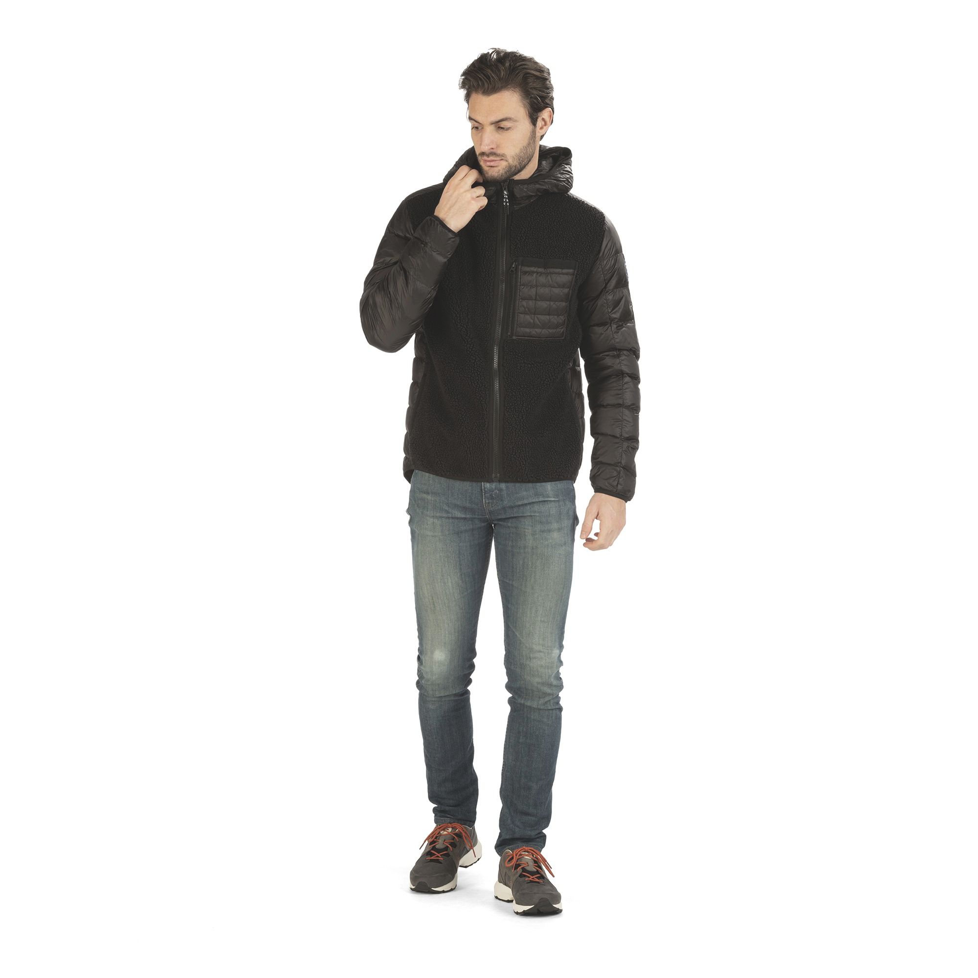 DOLOMITE Expedition Polar Jacke mit Kapuze für Herren in schwarz 