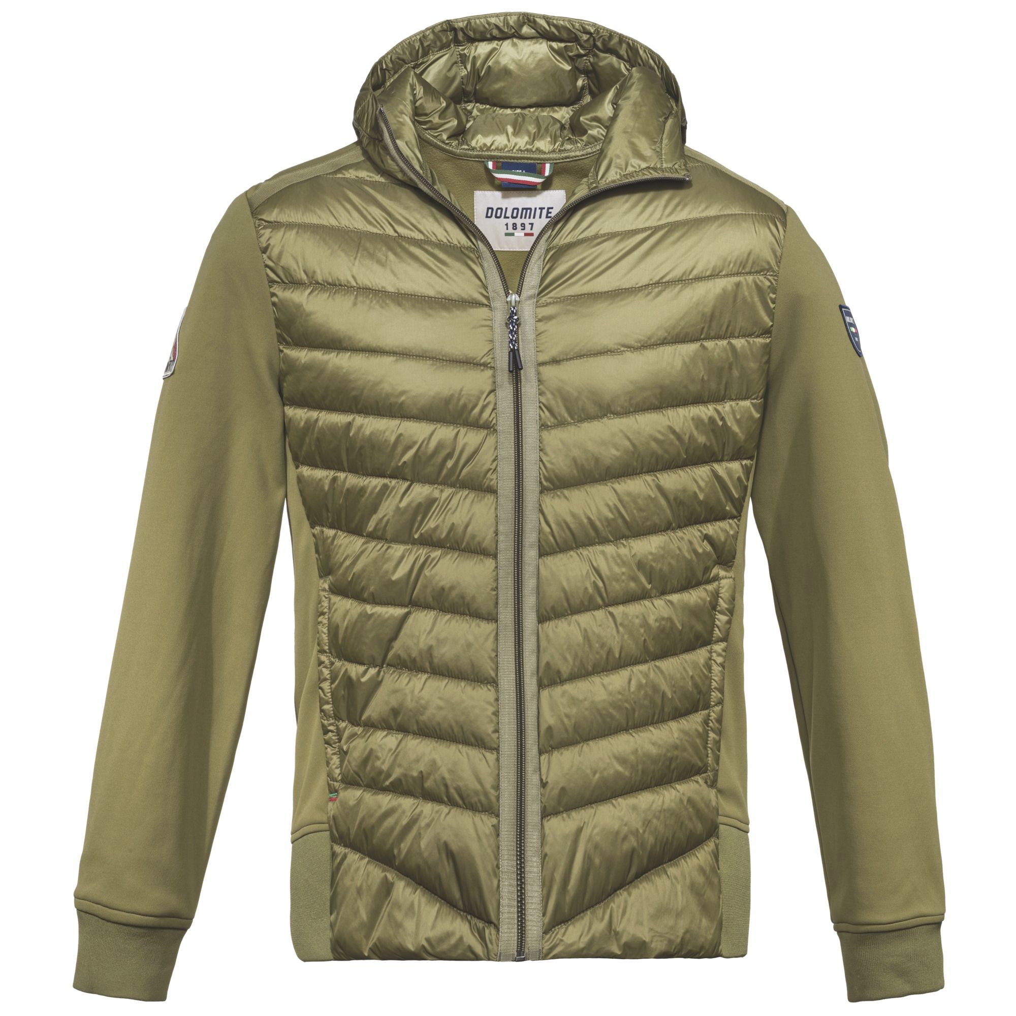 DOLOMITE Expedition Hybrid Jacke mit Kapuze für Herren in Khaki 