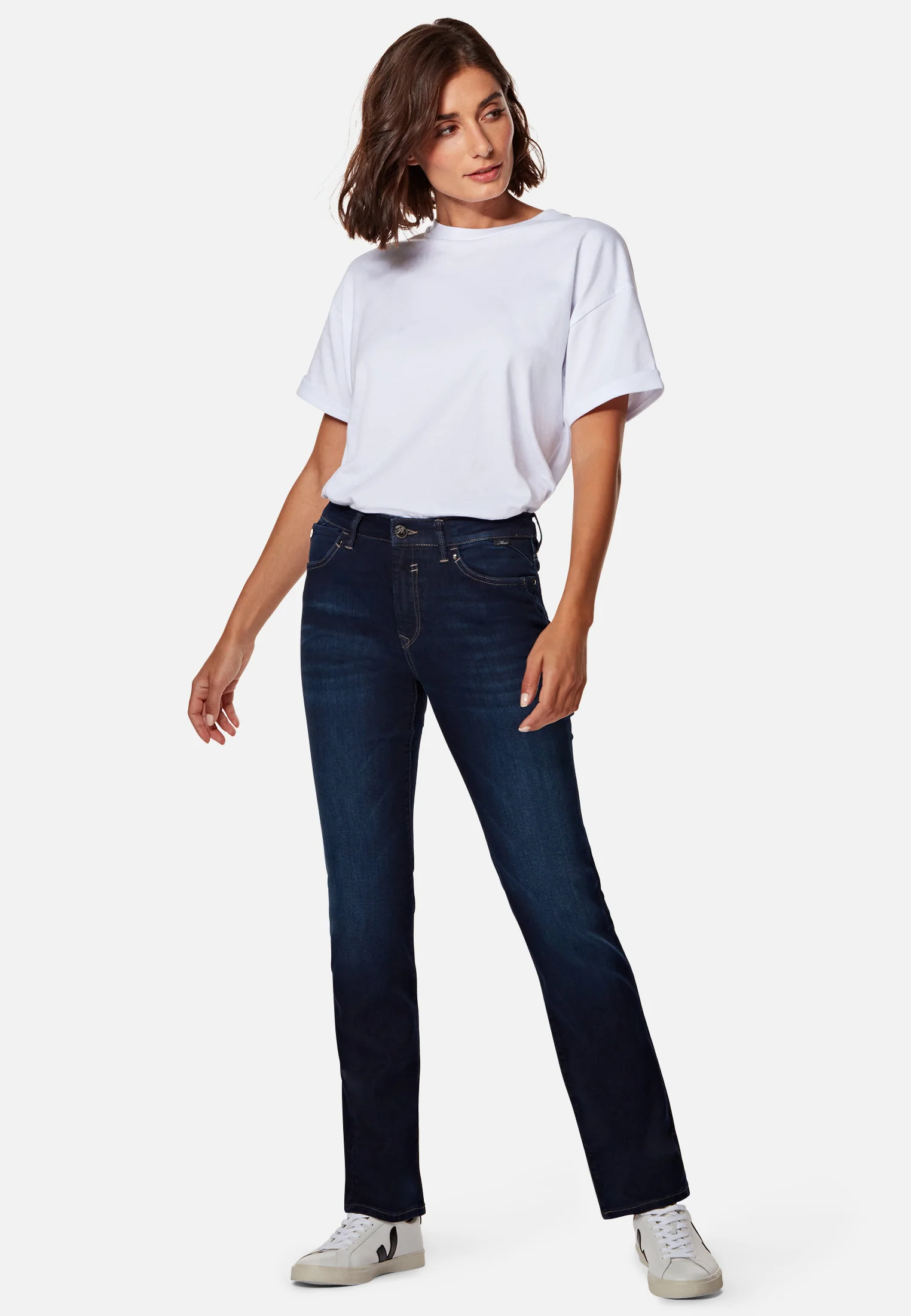 Mavi KENDRA | High-Rise, Straight Leg Pant Super Shape in Deep Uptown Str