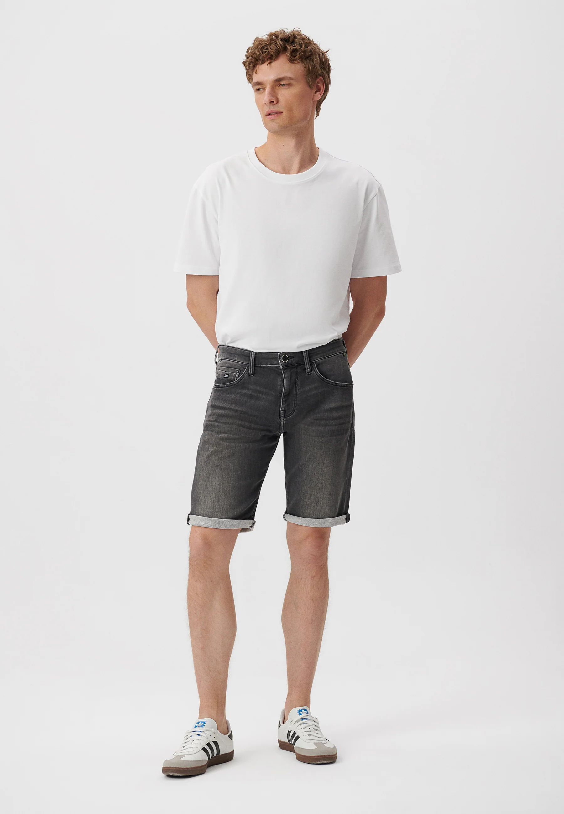 Mavi TIM | Skinny Fit Shorts / Jeansshort in grau 